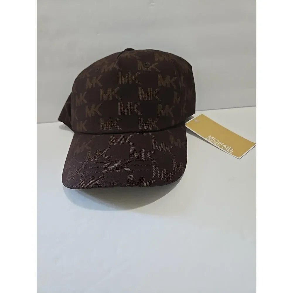 NEW Michael Kors Logo Adjustable Women's Cap Hat in Brown